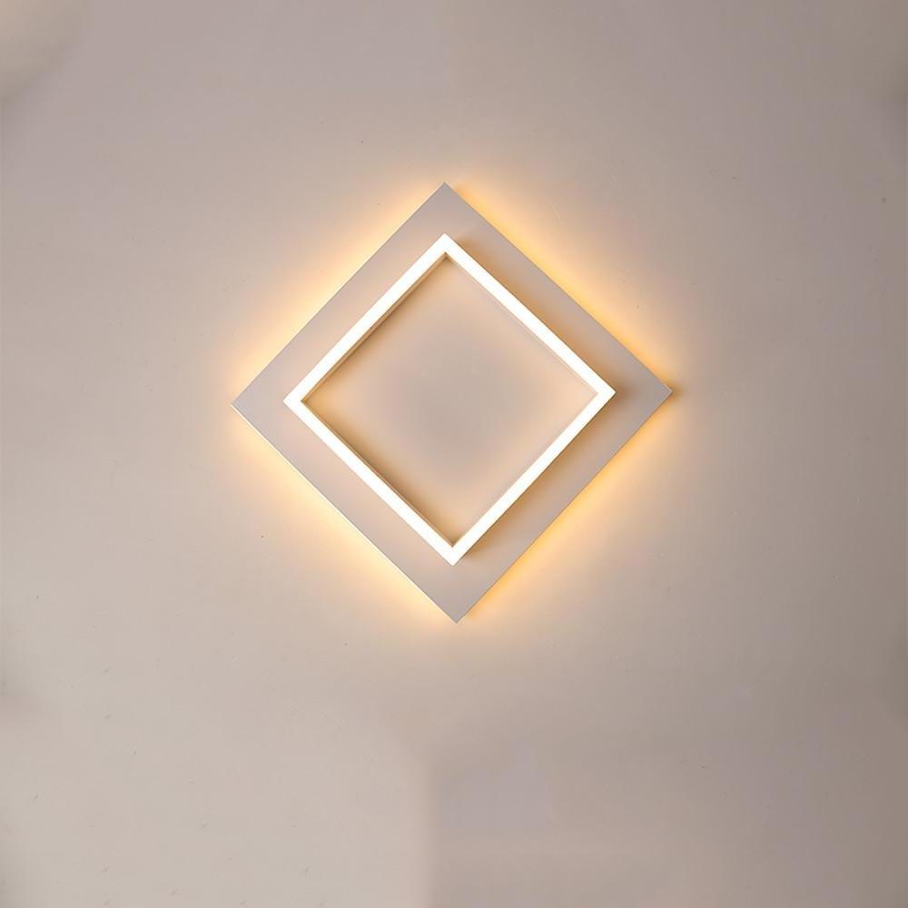 Two Square Shaped Modern LED Flush Mount Ceiling Light – Bedroom
