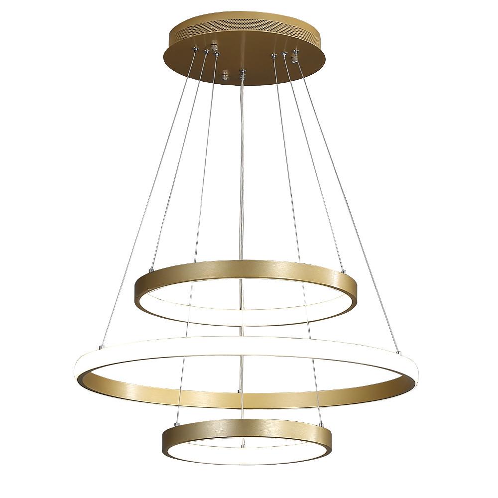 Circles Dimmable LED Adjustable Gold Contemporary Chandelier Island Light