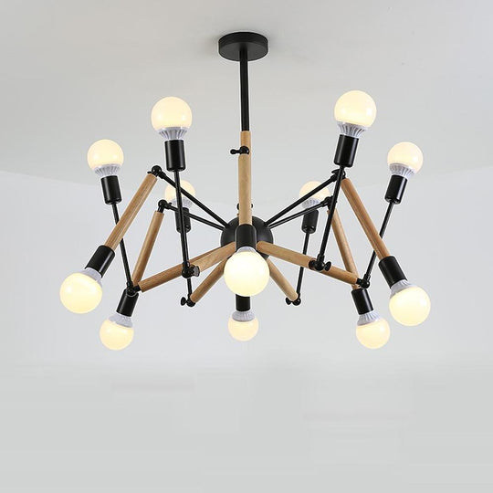 12 Lights Sputnik Design LED Nordic Chandelier Hanging Lamp