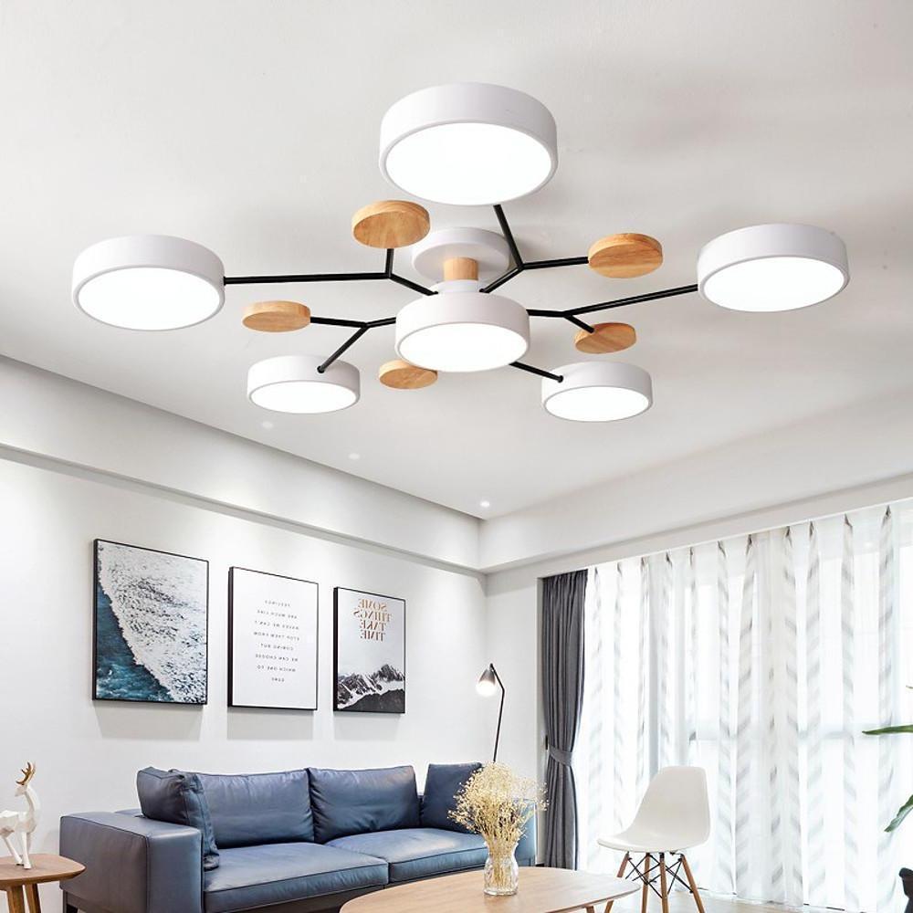 Sputnik – Artistic Metal and Wood Chandelier for Kids Room, Bedroom, and Living Spaces