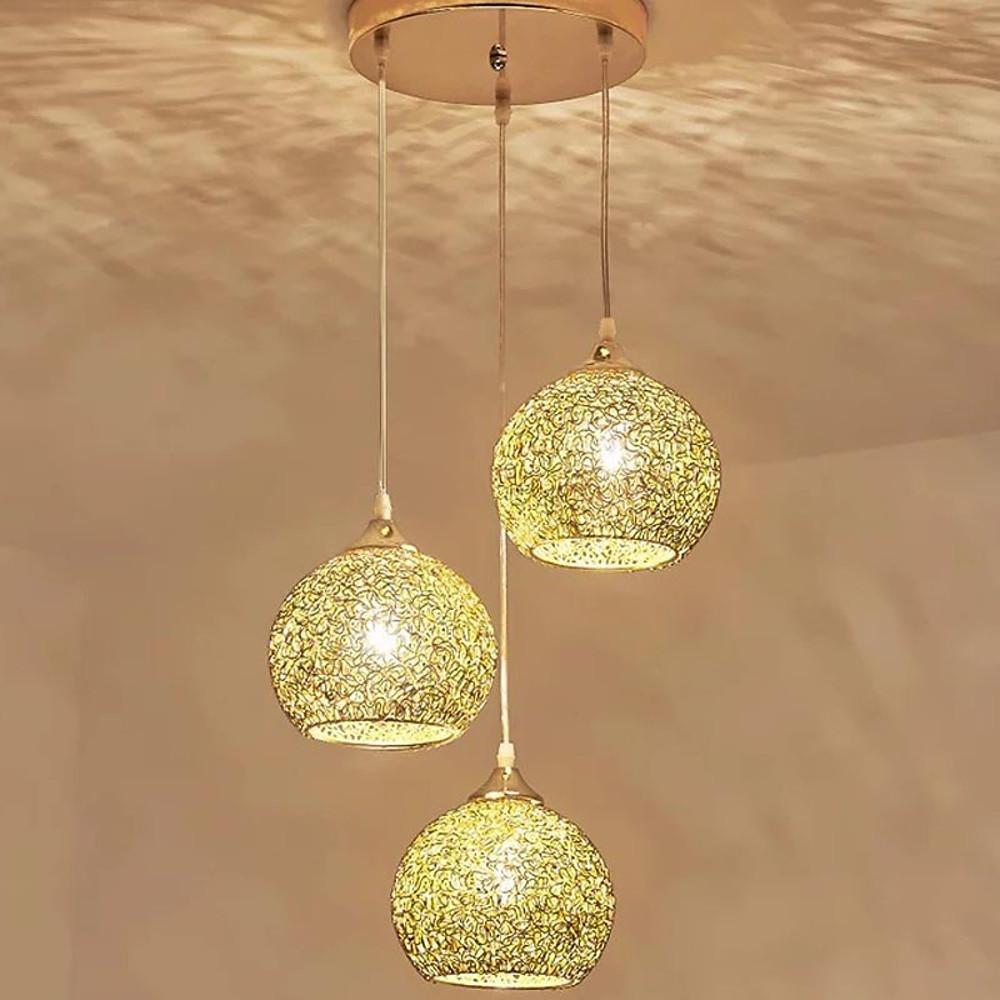 Semi-Transparent Cluster Metal Bar Pendant Light