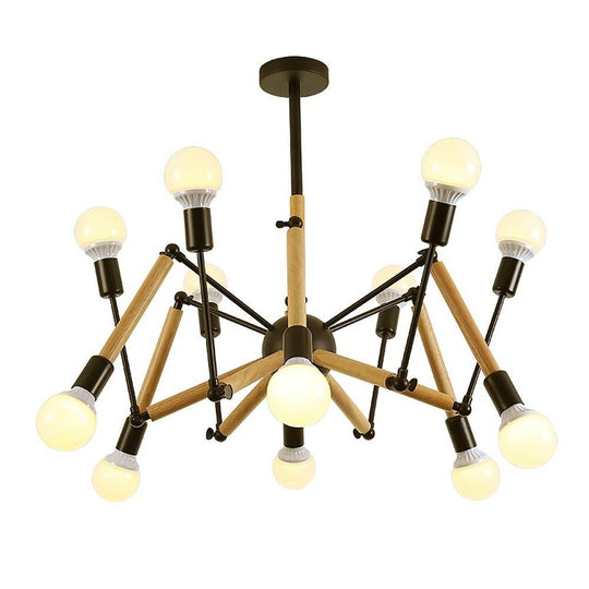 12 Lights Sputnik Design LED Nordic Chandelier Hanging Lamp