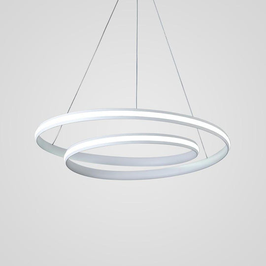 18'' Spiral-Shaped Dimmable LED Modern Pendant Light