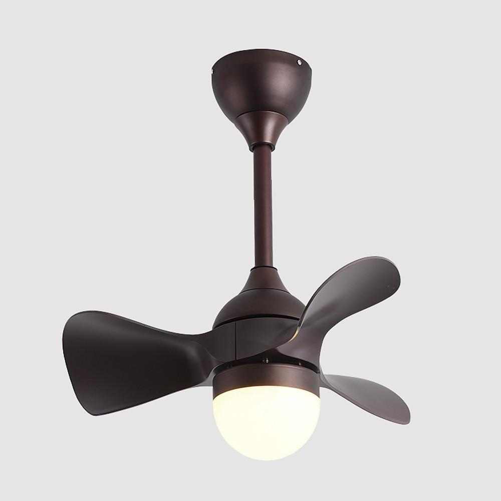 Dimmable Nordic Flush Mount LED Ceiling Fan with Remote Control