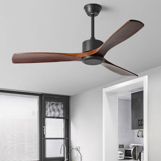 60" Frequency Conversion Wooden Ceiling Fan with Remote