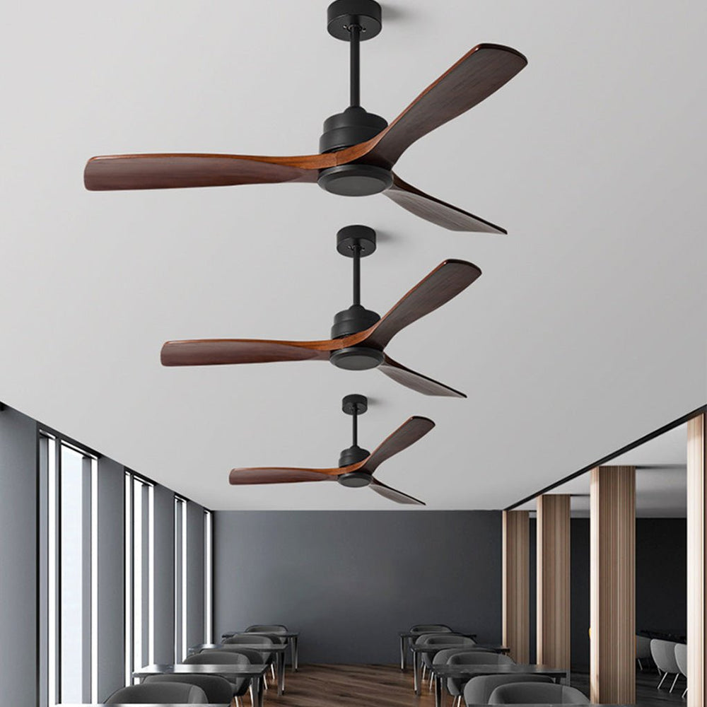 60" Frequency Conversion Wooden Ceiling Fan with Remote