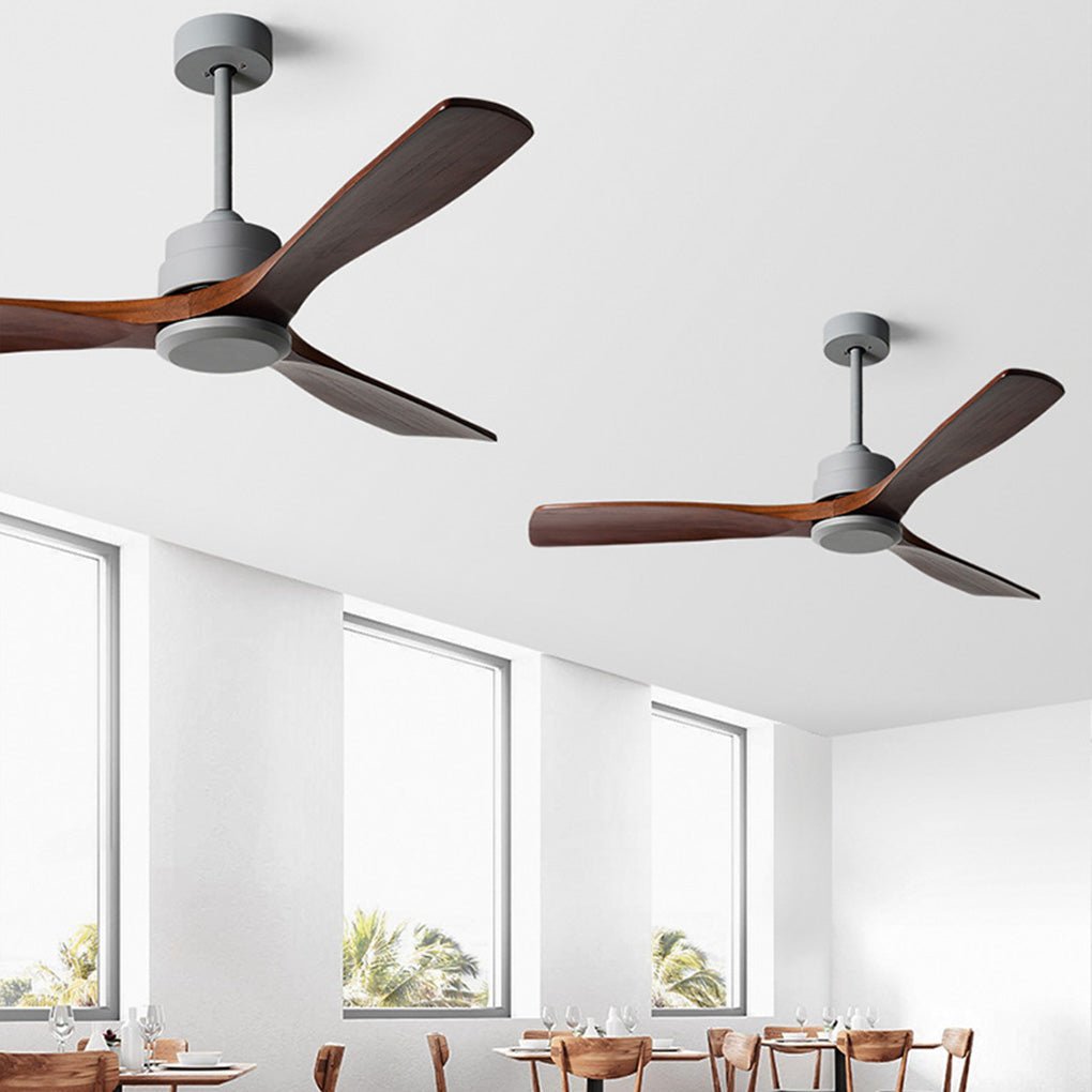 60" Frequency Conversion Wooden Ceiling Fan with Remote