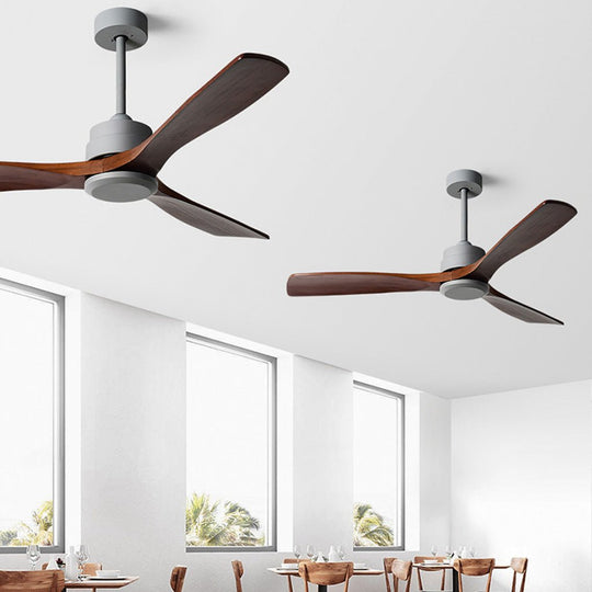60" Frequency Conversion Wooden Ceiling Fan with Remote