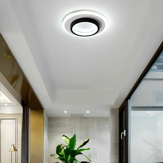 Modern Layered LED Ring Flush Mount Ceiling Light – 3 Circle Design