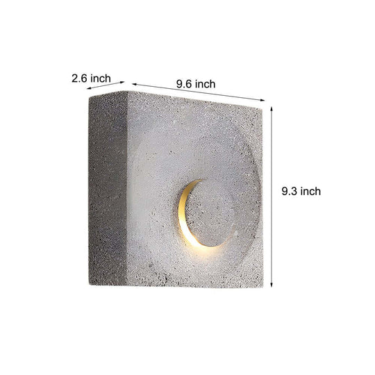 Frosted Cement Eclipse LED Wall Light
