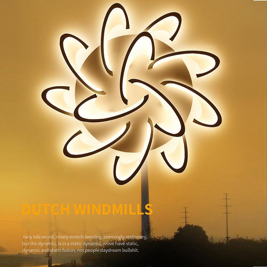 Artistic – Geometric Acrylic LED Flush Mount Ceiling Light