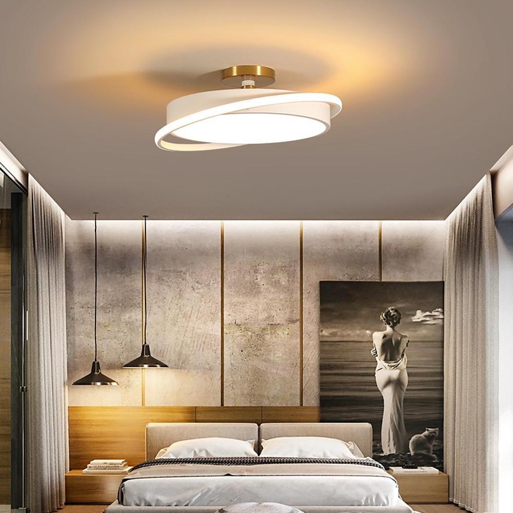 Circular LED Modern Flush Mount Ceiling Light Minimalist Metal Design