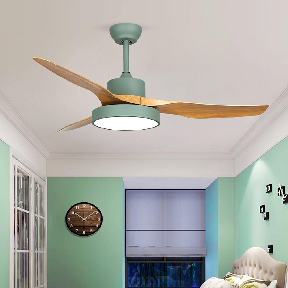 3-Blade Rustic Ceiling Fan with LED Light