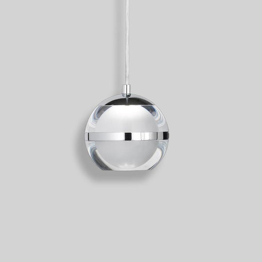 Spherical Acrylic Metal LED Modern Pendant Light Kitchen Island Lighting