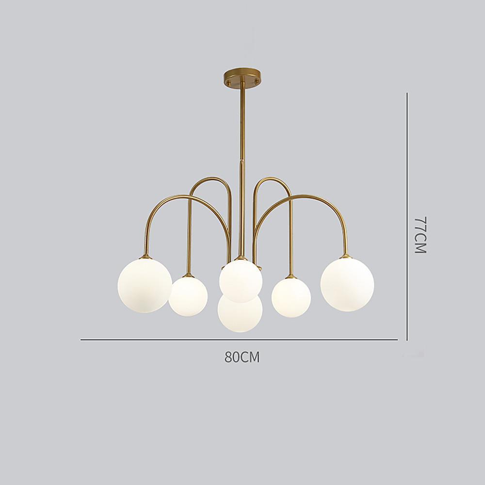 Sputnik Multi-Light Gold/Black Glass Globe LED Chandelier – 6 or 8 Lights