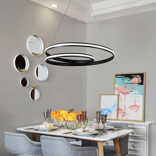 Circular Aluminum LED Chandelier Pendant Light