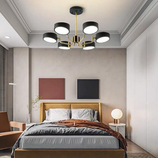 6-Light Modernist LED Flush Mount Ceiling Light for Bedroom
