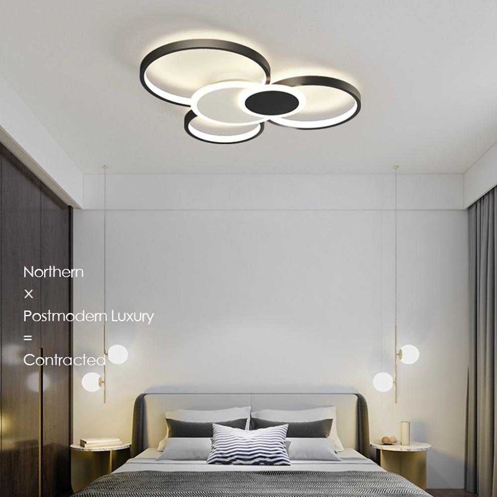 Modern LED Circles Flush Mount Ceiling Light with Artistic Eclipse Design