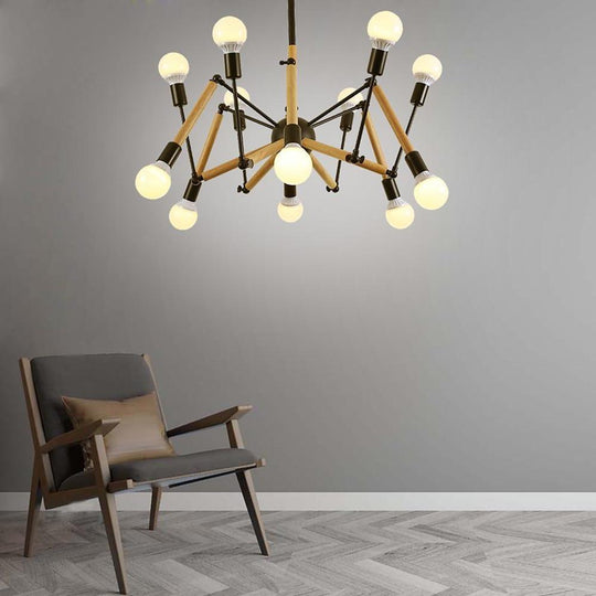 12 Lights Sputnik Design LED Nordic Chandelier Hanging Lamp