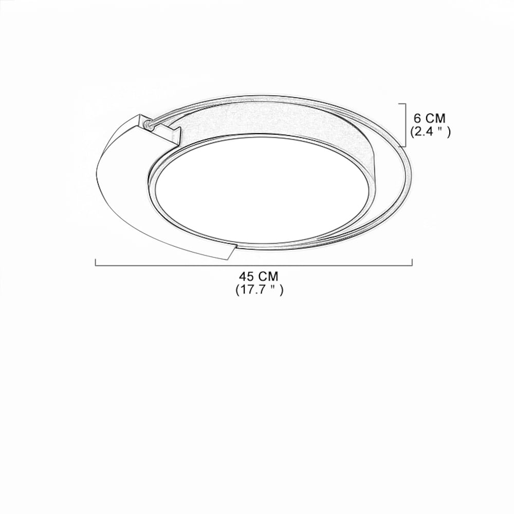 Modern Circular Flush Mount LED Ceiling Light 1 Light