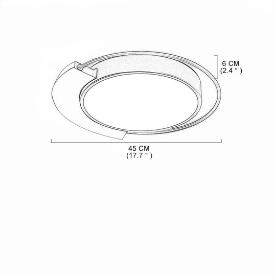 Modern Circular Flush Mount LED Ceiling Light 1 Light