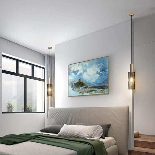 Cylinder Hanging Metal LED Pendant Light