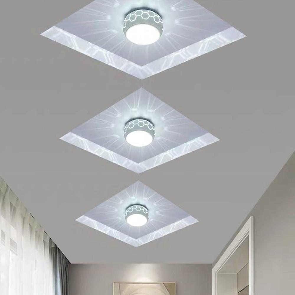 Globe Flush Mount Drum LED Ceiling Light for Hallway and Entryway