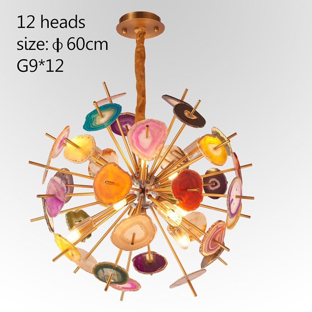 3-Light Colorful Globe Design LED Modern Chandelier