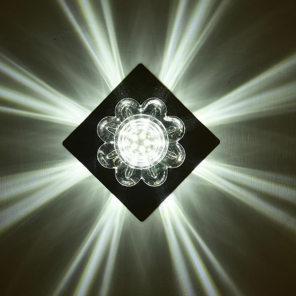 Flower Shaped Electroplated Metal Crystal LED Modern Ceiling Light