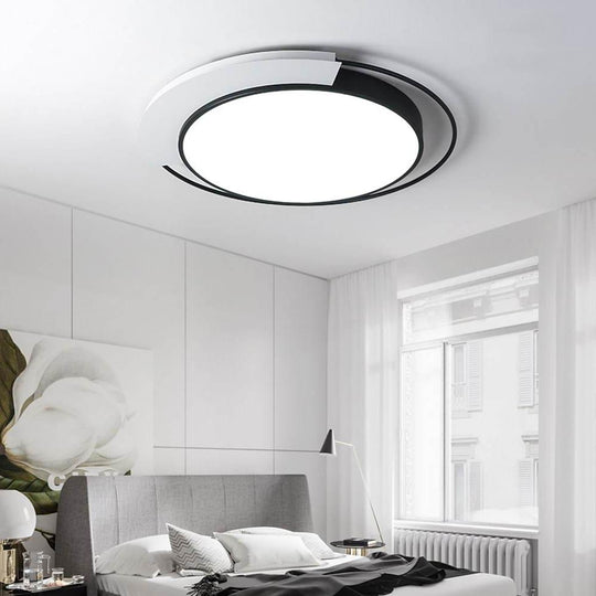 Modern Circular Flush Mount LED Ceiling Light 1 Light