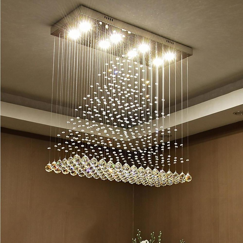 Modern 5-Layer Crystal Chandelier with LED Lighting