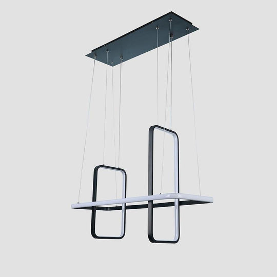 Rectangular LED Modern Chandelier Pendant Light Hanging Ceiling Light