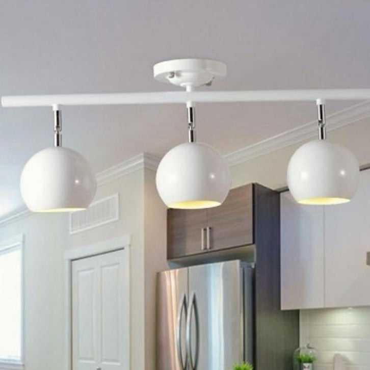 3-Light Bowled Metal Semi-Flush Mount LED Ceiling Light – Modern & Bright