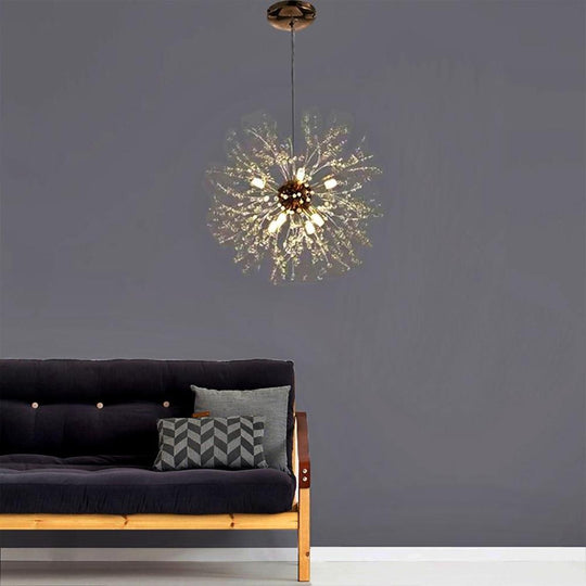 Innovative Modern Globe Design Dandelion Crystal Chandelier