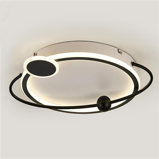 Oval Shaped Bedroom Flush Mount Unique LED Ceiling Light