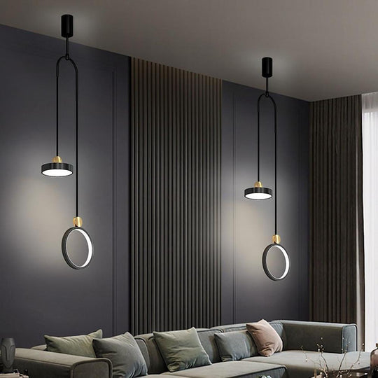 2-Circle LED Modern Pendant Light