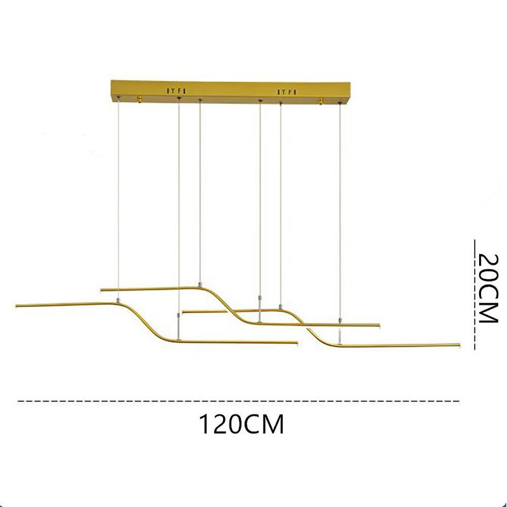 Linear Curved Minimalist LED Modern Chandelier