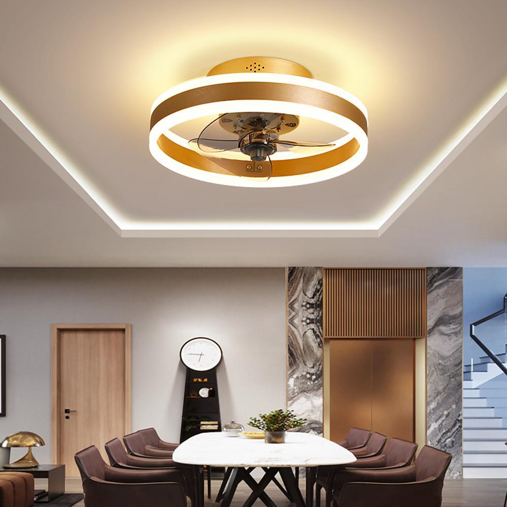 16'' Circular Dimmable Modern LED Ceiling Fan Light (Flush Mount)