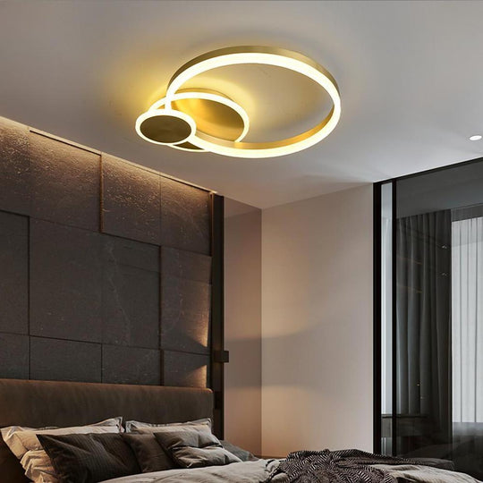 Overlapping Circles Artistic LED Flush Mount Ceiling Light