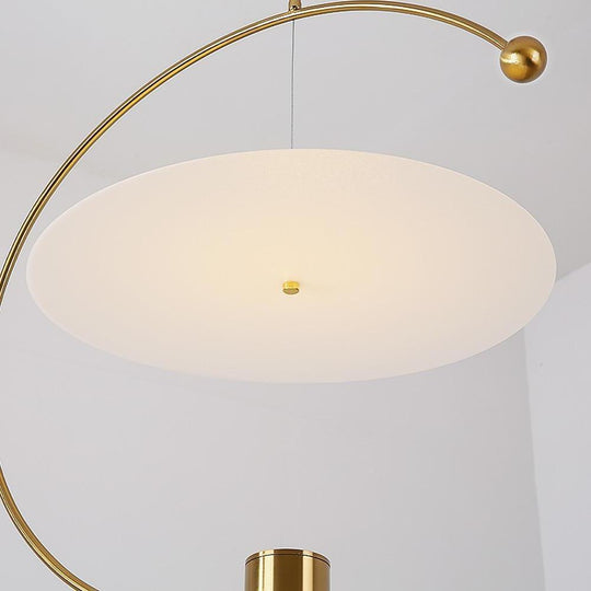 Electroplated Metal Semi-Circular LED Gold Nordic Pendant Light