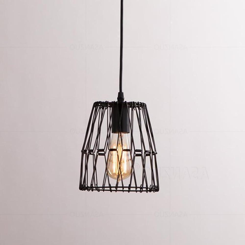 Wire Lantern Country Metal Pendant Light