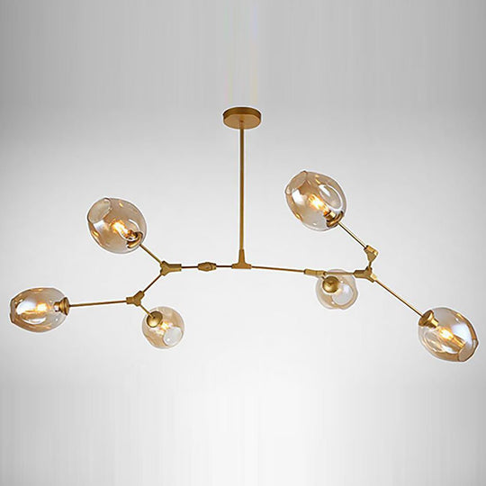 Nordic Branches Bubble Sputnik Chandelier – 5 to 11 Lights, Gold Finish