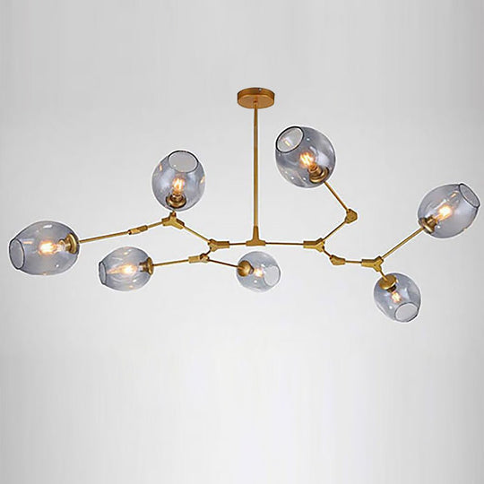 Nordic Branches Bubble Sputnik Chandelier – 5 to 11 Lights, Gold Finish