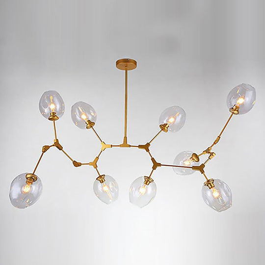 Nordic Branches Bubble Sputnik Chandelier – 5 to 11 Lights, Gold Finish