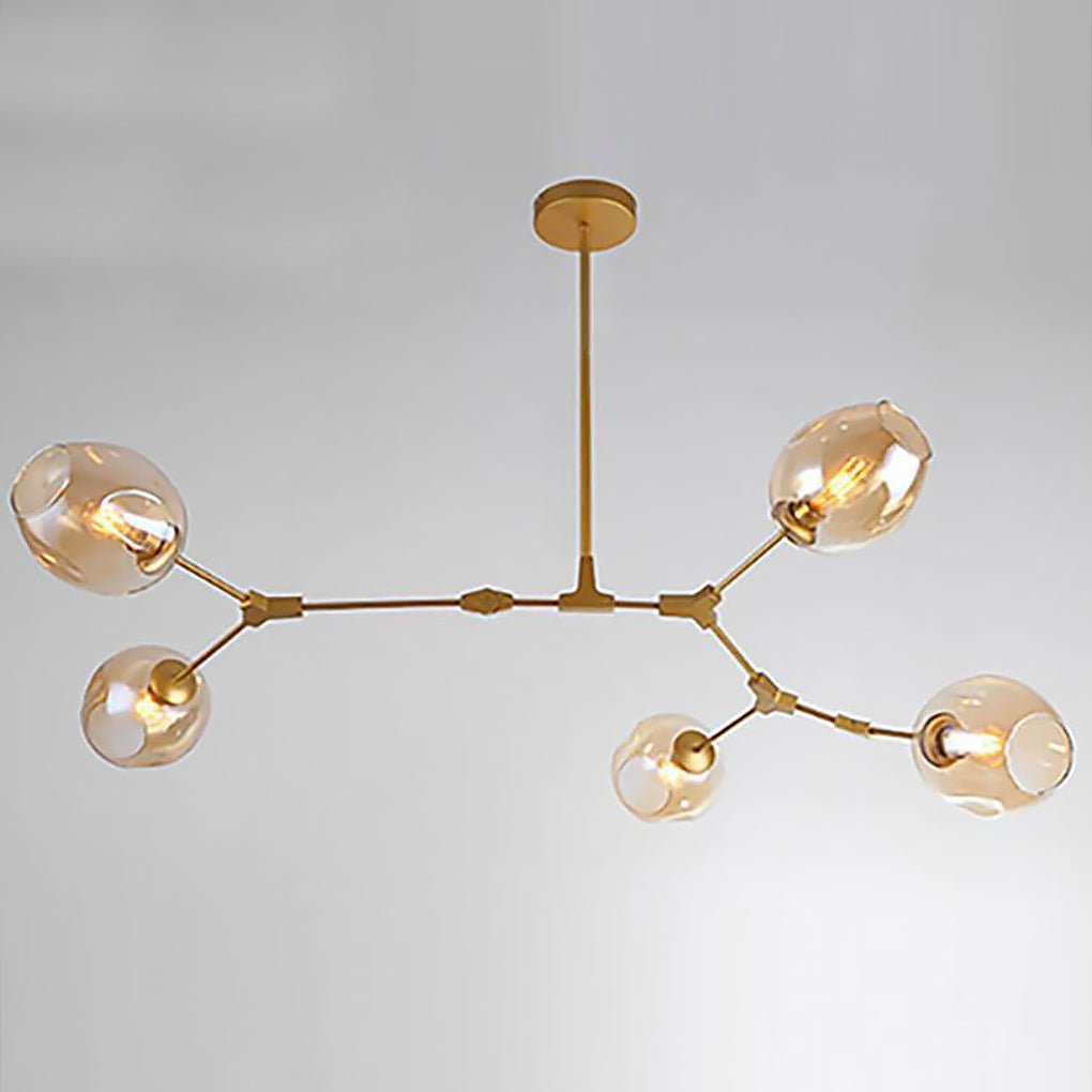 Nordic Branches Bubble Sputnik Chandelier – 5 to 11 Lights, Gold Finish