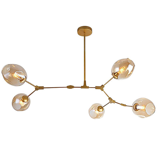 Nordic Branches Bubble Sputnik Chandelier – 5 to 11 Lights, Gold Finish
