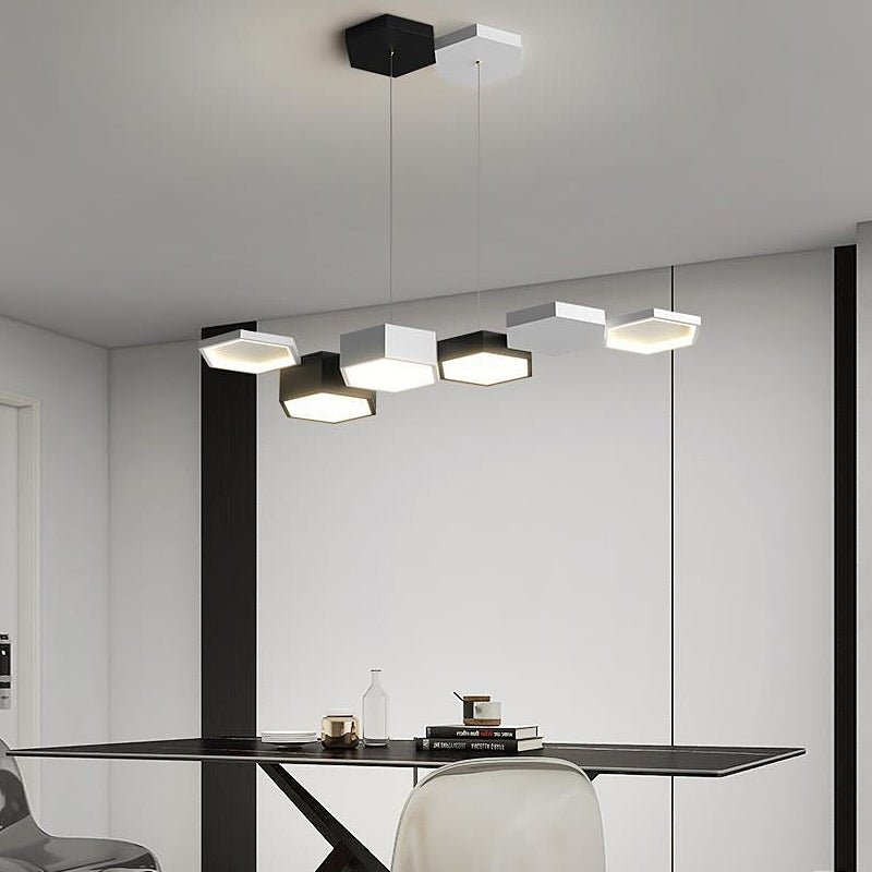 Geometric Minimalist Dimmable LED Modern Chandelier – Dining Room Light