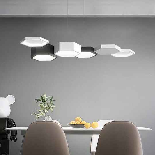 Geometric Minimalist Dimmable LED Modern Chandelier – Dining Room Light