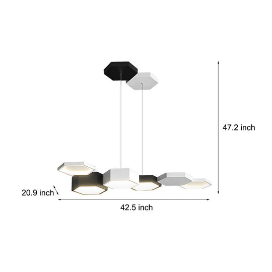 Geometric Minimalist Dimmable LED Modern Chandelier – Dining Room Light