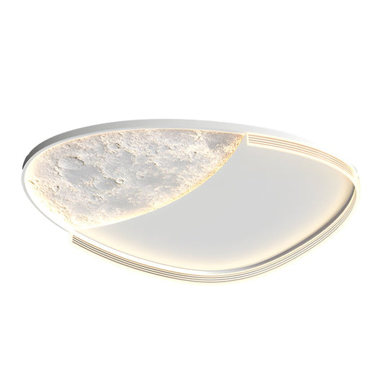 Geometric Simple Lunar Texture 3 Step Dimming LED Modern Ceiling Lamp